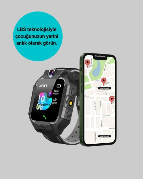 S10 Akıllı Çocuk Saati Siyah - Resim 3