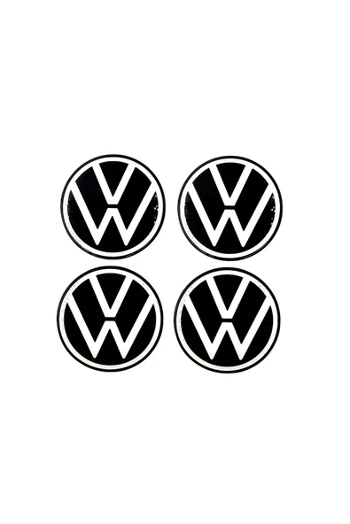 Yeni Nesil Tasarım Damla Sticker Siyah Volkswagen Jant Göbeği 5.5cm Uyumlu ürün görseli 1