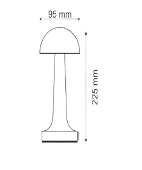 Mantar Masa Lambası Altın Renk 8429 - Resim 3