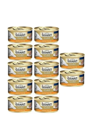 Gourmet Gold Kiyilmis Hindi Etli Yas Kedi Mamasi 85 gr X 12 Adet ürün görseli 1