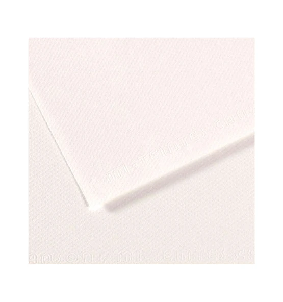 Canson Dokulu Fon Kartonu Mi-Teintes Sh Canmt 50X65Cm 160 Gram White Bulut Beyazı 180 31032S124 (10 Lu Paket) ürün görseli 1