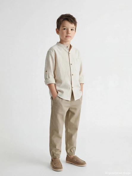 LCW Kids Haki Beli Lastikli Erkek Çocuk Pantolon ürün görseli 1