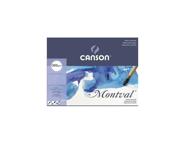 Canson Sulu Boya Resim Defteri Bloğu Pad Canmontv 12S A3 300 Gram ürün görseli 1