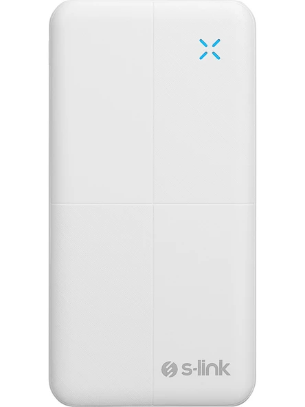 S-Link İp-G12N 10000Mah Micro+Usb+ Type-C Giriş+Çıkış Beyaz Taşınabilir Pil Şarj Cihazı Powerbank ürün görseli 1