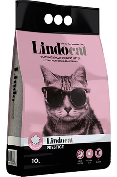 Lindocat Bebek Pudralı Ince Taneli Topaklaşan Kedi Kumu 10 Lt ürün görseli 1