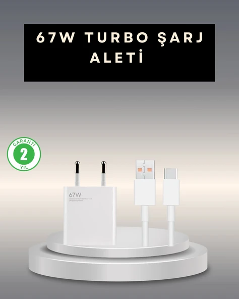 67 Watt Type C Şarj Adaptörü Poco X3 X4 X5 Pro Uyumlu ürün görseli 1