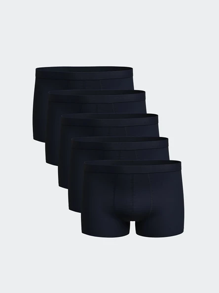 LC WAIKIKI Lacivert Standart Kalıp Pamuklu Esnek Erkek Boxer 5'li ürün görseli 1