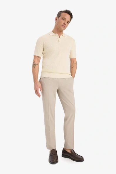 Defacto A9943AXGR302 Gri Beli Bağcıklı Lastikli Cepli Jogger Fit Her Yöne Esneyen Yumuşak Tuşe Pantolon ürün görseli 1