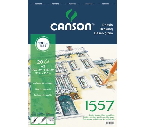 Canson Resim Kağıdı A-4 200 Gr 1557 250 Li (1 Paket 250 Adet) ürün görseli 1