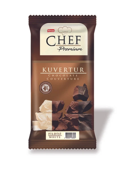 Chef Premium Beyaz Çikolata Mini Kuvertür 200 Gr. (1 Adet) ürün görseli 1