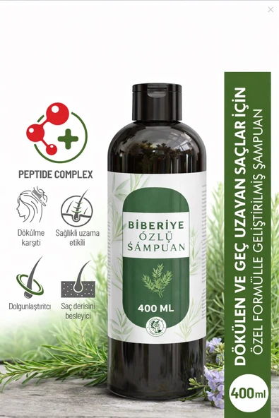 Herbliss Biberiye Saç Bakım Şampuanı | Dökülmeye Karşı Sağlıklı Saç Uzatan Onarıcı Besleyici 400 Ml ürün görseli 1