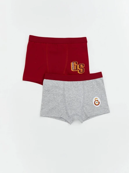 LCW Kids Kırmızı Galatasaray Baskılı Erkek Çocuk Boxer 2'li ürün görseli 1