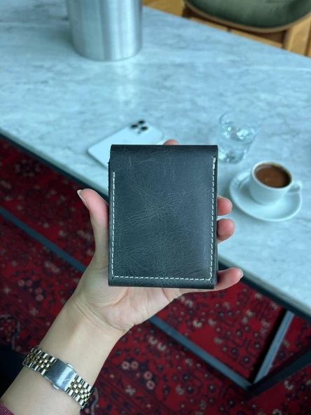 Hakiki Deri Çıtçıtlı Erkek Cüzdan | Nova 5801 - Resim 11