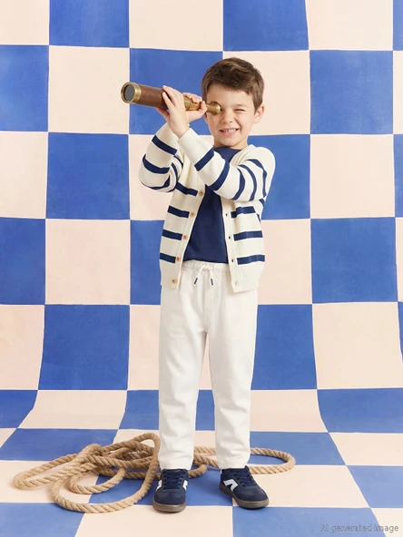 LCW Kids Bej Beli Lastikli Erkek Çocuk Pantolon ürün görseli 1