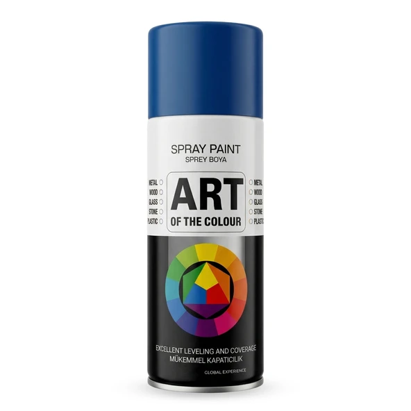 RAL5010 Mavi Profesyonel Sprey Boya Metal Ahşap Taş Plastik ve Cam Yüzeylere Uygun Spray Boya 400 ml ürün görseli 1