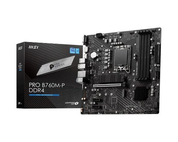 MSI Pro B760M-P D4 1700P Vga Hdmi Dp ürün görseli 1