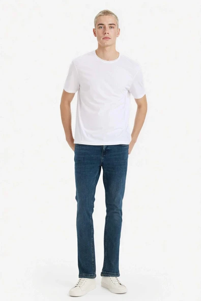 Defacto F9777AXNM34 Mavi Pedro Slim Fit Jean Pantolon ürün görseli 1
