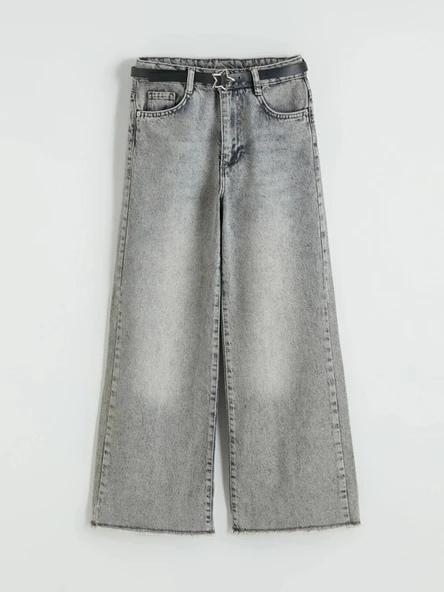 LCW Kids Karışık Wide Leg Fit Kız Çocuk Jean Pantolon ürün görseli 1