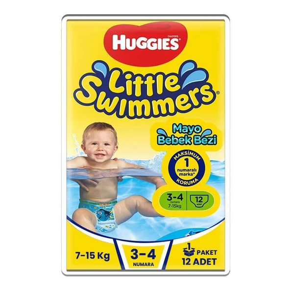 Huggies Little Swimmers Mayo Bebek Bezi S-m 12 Adet 7-15 kg ürün görseli 1