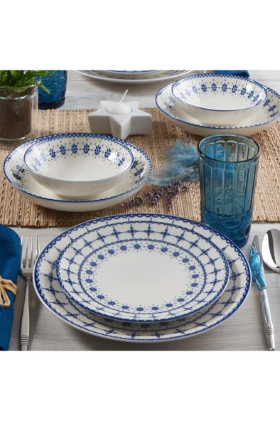 Güral Porselen Camelia 24 Parça 6 Kişilik Bone Yemek Takımı - 1614 ürün görseli 1