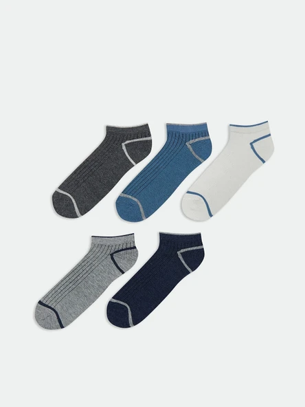 LCW ACCESSORIES Karışık Çizgili Erkek Patik Çorap 5'li ürün görseli 1