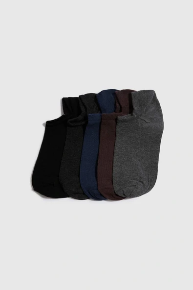 Defacto F5324AXKR1 Çok Renkli Erkek 5'li Pamuklu Sneaker Çorap ürün görseli 1