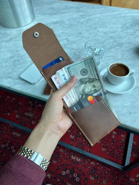 Hakiki Deri Çıtçıtlı Erkek Cüzdan | Nova 5801 - Resim 5