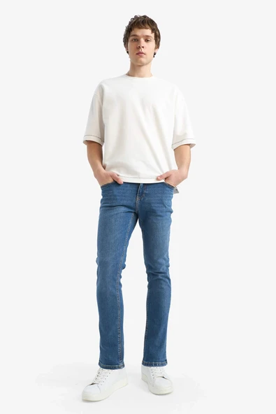 Defacto B8418AXNM28 Mavi Pedro Slim Fit Jean Pantolon ürün görseli 1