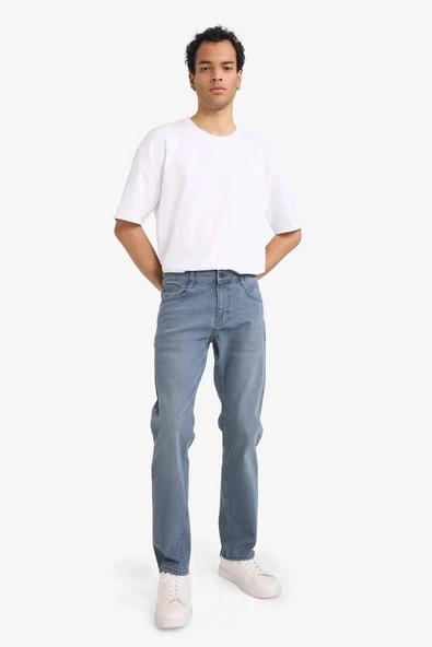 Defacto G6806AXNM84 İndigo Sergio Regular Fit Pantolon ürün görseli 1