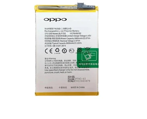 Oppo Realme C25 - Blp793 Uyumlu Batarya Pil Sıfır Orijinal ürün görseli 1