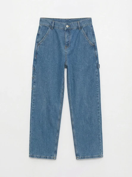 LCW Kids İndigo Loose Fit Erkek Çocuk Jean Pantolon ürün görseli 1