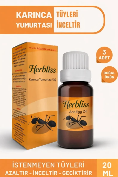 Herbliss Tala Tüy Azaltıcı Ve Tüy Dökücü Karınca Yumurtası Yağı Tüy Inceltici ürün görseli 1