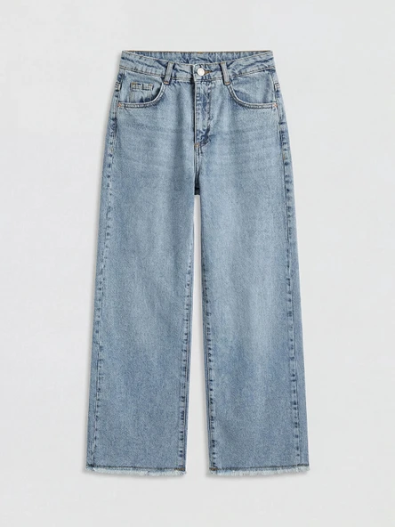 LCW Kids Mavi Wideleg Kız Çocuk Jean Pantolon ürün görseli 1