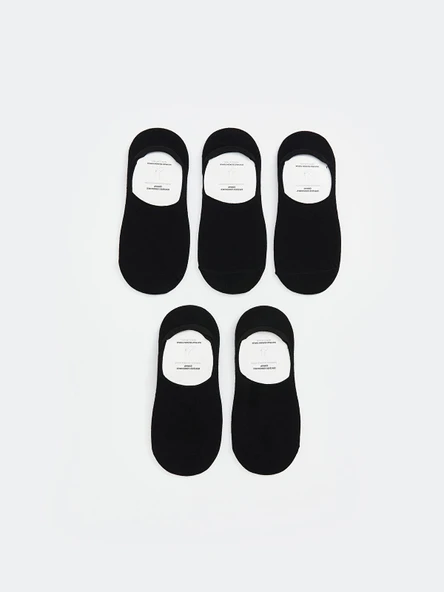 LCW ACCESSORIES Siyah Bambu Erkek Babet Çorap 5'li ürün görseli 1