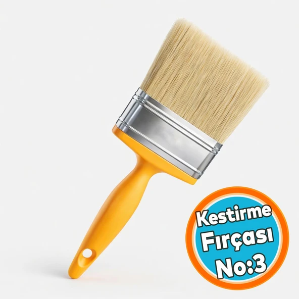 Premium Kestirme Fırçası Profesyonel Boya ve Kenar Düzeltme Fırçası Water Based 76 mm (1 Adet) No:3 ürün görseli 1