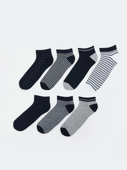 LCW ACCESSORIES Karışık Çizgili Erkek Patik Çorap 7'li ürün görseli 1