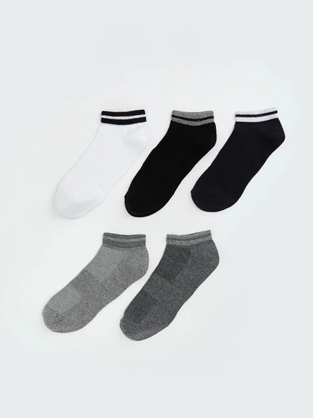 LCW ACCESSORIES Karışık Çizgili Erkek Patik Çorap 5'li ürün görseli 1