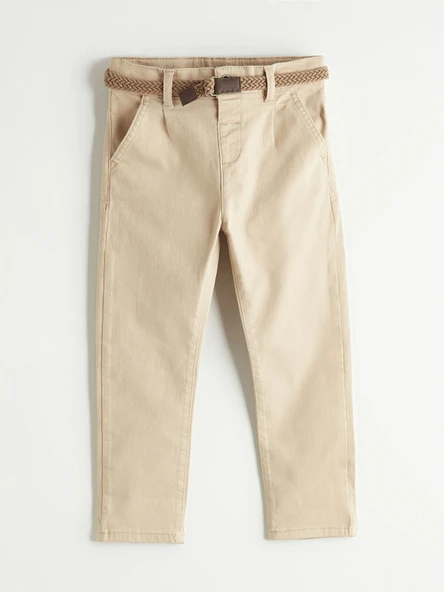 LCW Kids Bej Erkek Çocuk Gabardin Pantolon ürün görseli 1
