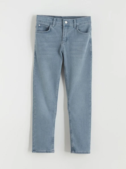 LCW Kids Gri Slim Fit Erkek Çocuk Jean Pantolon ürün görseli 1