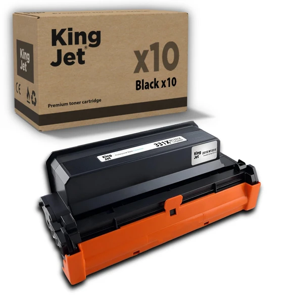 KingJET HP Uyumlu (331X) W1331X Yüksek Kapasiteli (10'lu Paket) Çipli Muadil Toner | MFP M432fdn ürün görseli 1