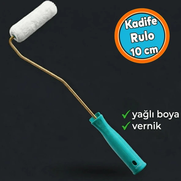 Kadife Rulo Yağlı Boya ve Vernik İçin Uygun Vernik Boya Rulosu (1 Adet) 10 cm ürün görseli 1