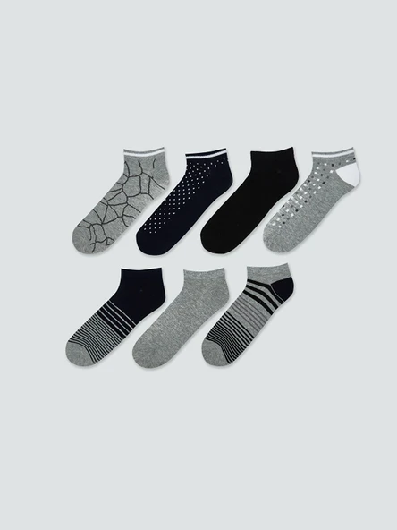 LCW ACCESSORIES Karışık Desenli Erkek Patik Çorap 7'li ürün görseli 1