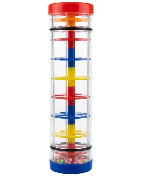 Temel Şeffaf Rainmaker Yağmur Sesi Çubuğu Renkli 20 cm BY11-7 ürün görseli 1