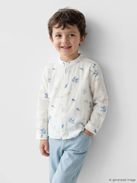 LCW Kids İndigo Baggy Fit Erkek Çocuk Jean Pantolon ürün görseli 1