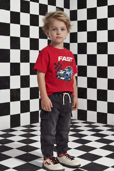 Defacto G6143A5NM55 Gri Jogger Fit Jean Pantolon Erkek Bebek ürün görseli 1