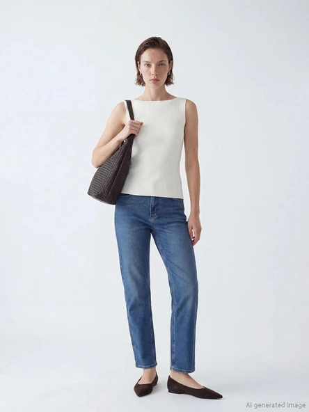 LCW Jeans İndigo Slim Fit Kadın Jean Pantolon ürün görseli 1