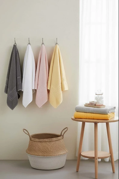 Lua Greek 6'lı %100 Pamuklu Havlu Seti 50x90 cm - Resim 3