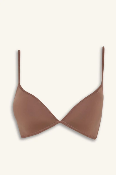 Defacto G0410AXBN307 Kahve Micro Kaplı Dolgusuz Balensiz Tişört Bra-Fall in Love ürün görseli 1