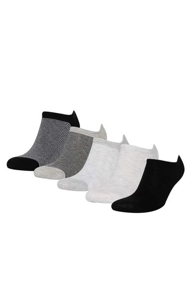 Defacto C0108AXKR1 Coral Erkek 5'li Pamuklu Sneaker Çorap ürün görseli 1