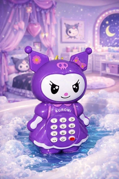 Kuromi Müzikli Oyuncak Telefon Mor ürün görseli 1